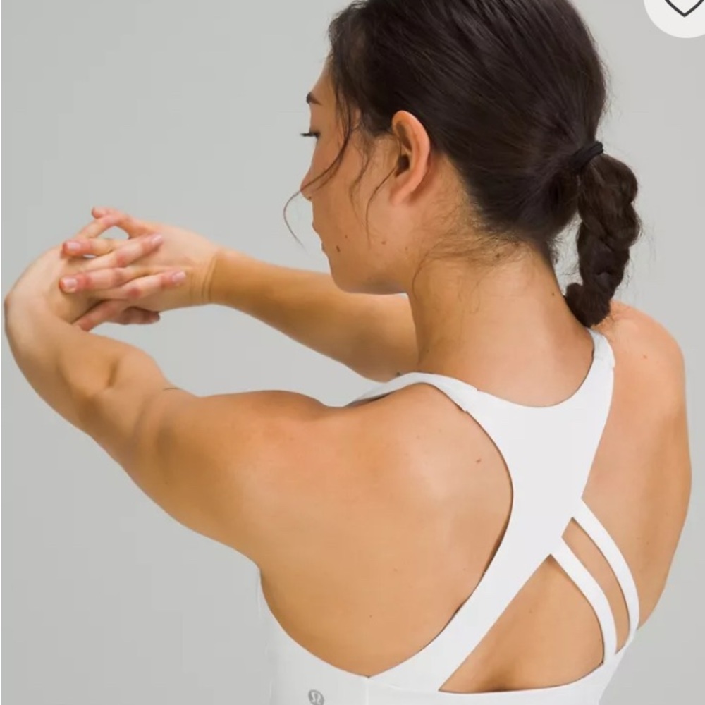 Lululemon on Strong Lines Bra Medium Support,
B/C Cup White Size 6 EUC - Picture 5 of 8